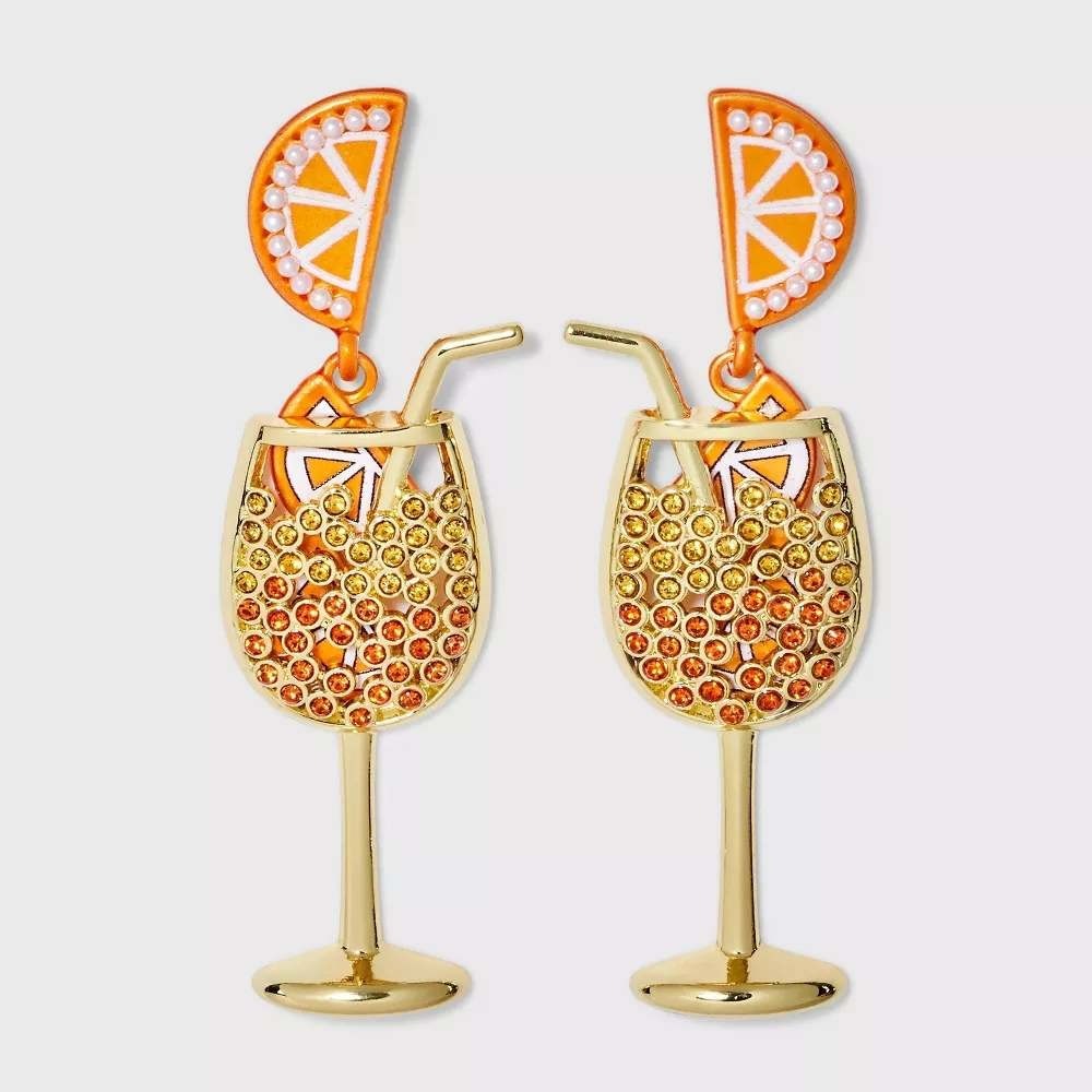 Women's SUGARFIX by BaubleBar Aperoly Earrings Orange‎ NWT